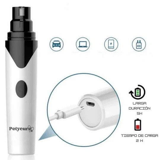Petycure™Lima de Uñas Eléctrica Ultrasilenciosa - Fácil, Rápido y Seguro